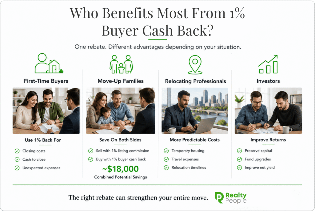 First-time and move-up buyers in Fairfax County going over closing costs with their broker.